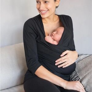 Seraphine Black Babywearing / Maternity Top